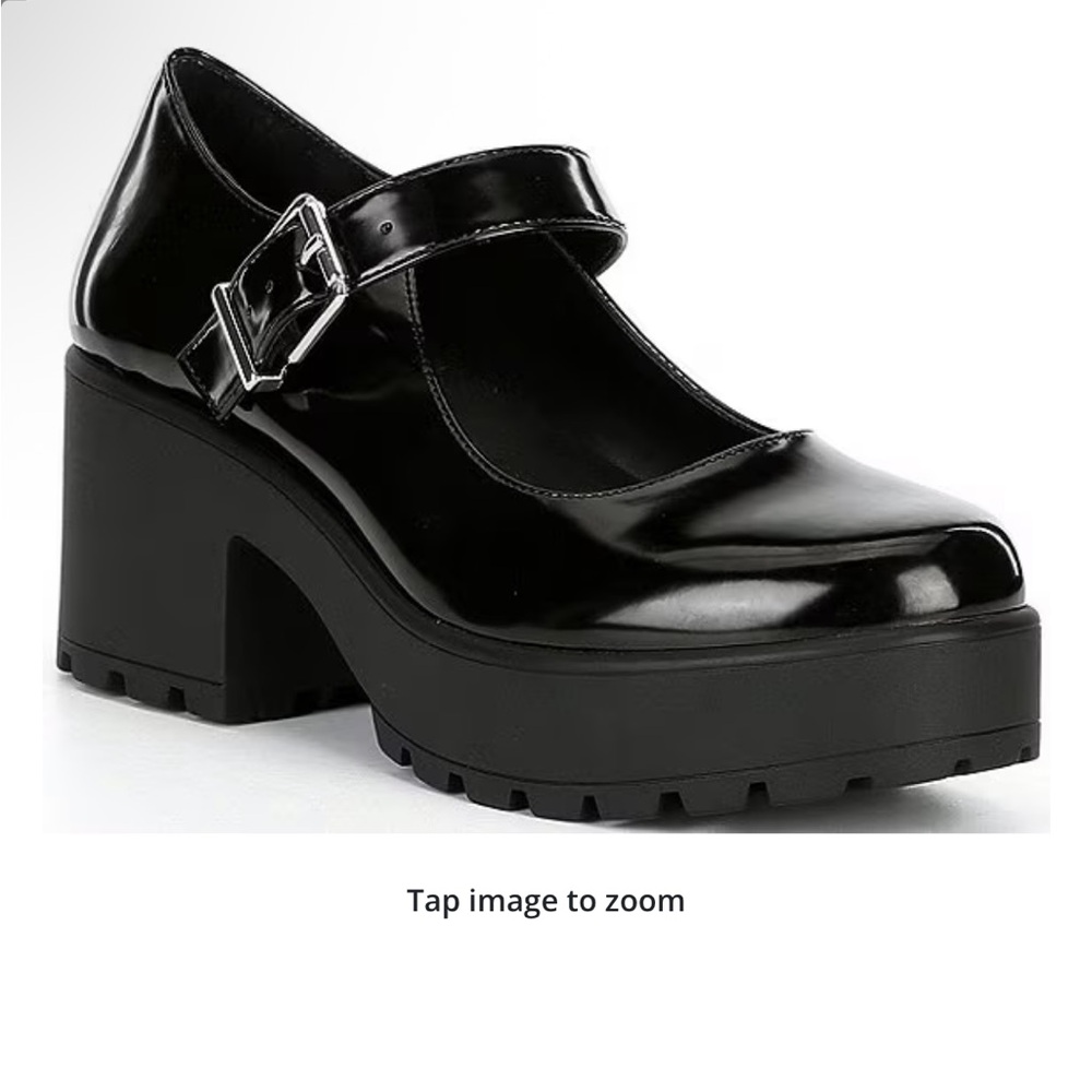 GB Black Platform Mary Jane Shoes